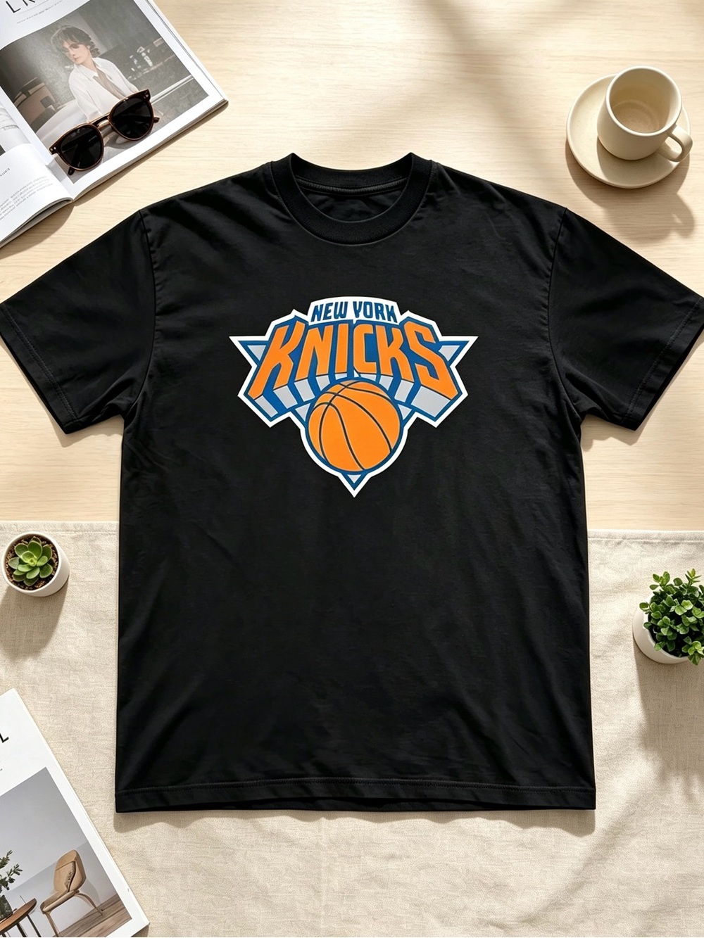 New York Knicks Logo Short Sleeve Tee - Black